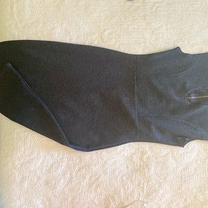 Dark Grey body con on dress with back zip.